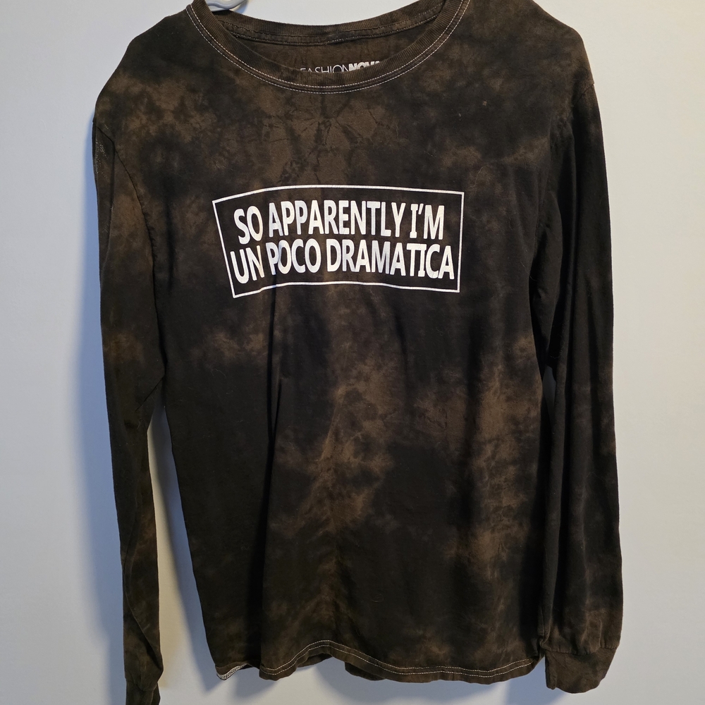 Fashion Nova Brown Graphic Long Sleeve